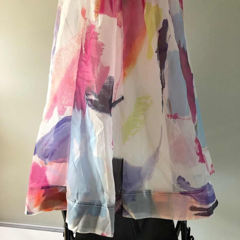 Women’s Aje Abstract Sunset Nova Pleated Midi Dress size 2  Spring 2024 - Picture 8 of 16